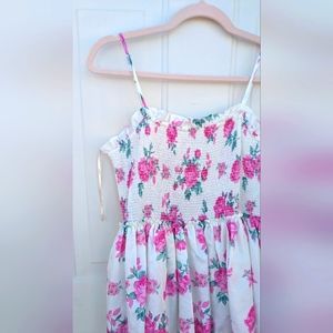 LoveShackFancy Floral Elise Smocked Midi- Tiered Dress, Preppy, Cute, Feminine!